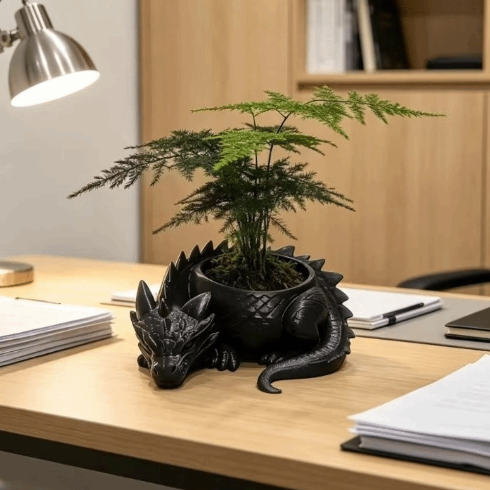 Snake Plant Ceramic - 3D Baskılı Ejderha Şeklinde Bitki Saksısı