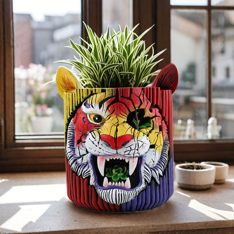 Yaratıcı Reçine Saksı - Kaplan - Snake Plant Ceramic incelemesi ve fiyatı